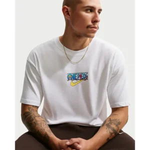 Areena Design <p>Upgrade your streetwear and fanwear rotation with the <strong>Nike x One Piece White T-Shirt</strong>, a character-inspired T-shirt designed for a bold, modern look and easy everyday styling.</p><ul><li>Distinctive Nike x One Piece White T-Shirt inspired design</li><li>Versatile choice for casual wear, game day, events, or street style</li><li>Ideal for fans and collectors looking for standout apparel</li></ul> Men's Nike x One Piece T-Shirt