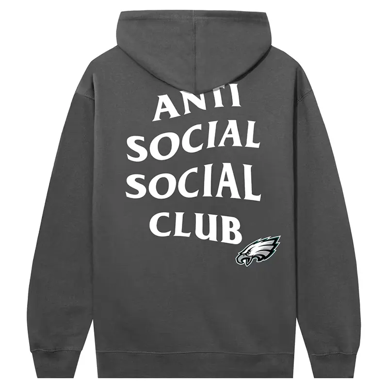 Philadelphia Eagles AntiSocialSocialClub x NFL Charcoal Snap Hoodie Philadelphia Eagles AntiSocialSocialClub x NFL Charcoal Snap Hoodie <p>Showcase modern sports streetwear with the <strong>Philadelphia Eagles AntiSocialSocialClub x NFL Charcoal Snap Hoodie</strong> in a charcoal colorway. This statement hoodie blends team-inspired identity with a bold collaborative aesthetic for Philadelphia Eagles fans. Ideal for game-day layering, casual outfits, travel, and everyday wear, it offers an easy way to bring fan style into your rotation. Shop this stylish hoodie online for a standout look.</p>