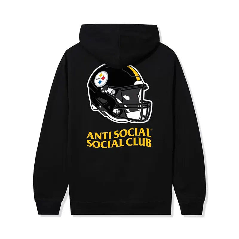 Pittsburgh Steelers AntiSocialSocialClub x NFL Black Impact Hoodie Pittsburgh Steelers AntiSocialSocialClub x NFL Black Impact Hoodie <p>Showcase modern sports streetwear with the <strong>Pittsburgh Steelers AntiSocialSocialClub x NFL Black Impact Hoodie</strong> in a black colorway. This statement hoodie blends team-inspired identity with a bold collaborative aesthetic for Pittsburgh Steelers fans. Ideal for game-day layering, casual outfits, travel, and everyday wear, it offers an easy way to bring fan style into your rotation. Shop this stylish hoodie online for a standout look.</p>