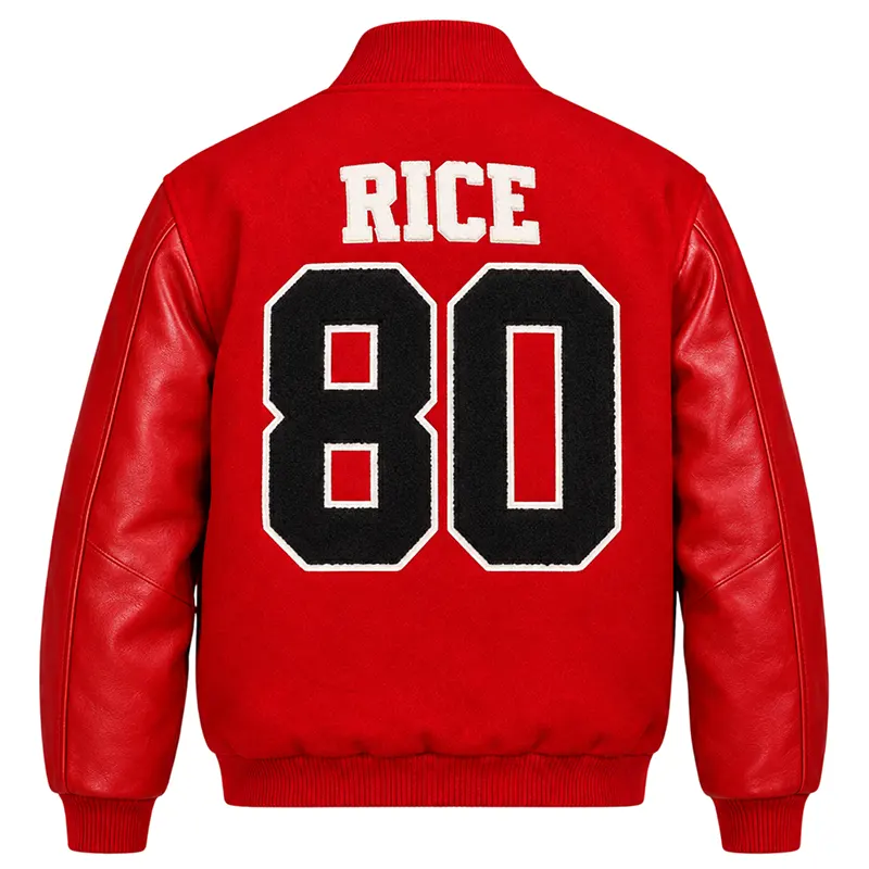 SF 49ers Jerry Rice Red Jacket 1 SF 49ers Jerry Rice Red Jacket <p>Upgrade your wardrobe with the <strong>SF 49ers Jerry Rice Red Jacket</strong>, a stylish jacket designed for fans of standout streetwear and modern outerwear. Featuring durable everyday construction, a comfortable fit, and distinctive detailing, this piece is ideal for casual wear, collections, and everyday styling. Buy this premium jacket online in the USA.</p>