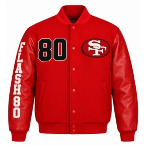 SF 49ers Jerry Rice Red Jacket
