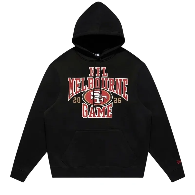 SF 49ers NFL Melbourne Script Hoodie SF 49ers NFL Melbourne Script Hoodie <p>Upgrade your wardrobe with the <strong>SF 49ers NFL Melbourne Script Hoodie</strong>, a stylish hoodie designed for fans of standout streetwear and modern outerwear. Featuring soft, comfortable fabric, a comfortable fit, and distinctive detailing, this piece is ideal for casual wear, collections, and everyday styling. Buy this premium hoodie online in the USA.</p>