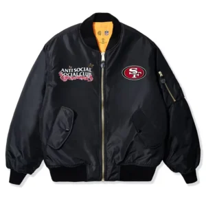 Areena Design <p>Elevate your outerwear collection with the <strong>San Francisco 49ers AntiSocialSocialClub x NFL MA-1 Full-Zip Blossom Bomber Jacket</strong>. This MA-1 inspired bomber combines recognizable team style with a bold streetwear influence for San Francisco 49ers fans. Its versatile profile works for game days, casual layering, urban outfits, and seasonal wear. A strong choice for shoppers looking for a distinctive sports-inspired bomber jacket online.</p> San Francisco 49ers AntiSocialSocialClub x NFL MA-1 Full-Zip Blossom Bomber Jacket <p>Elevate your outerwear collection with the <strong>San Francisco 49ers AntiSocialSocialClub x NFL MA-1 Full-Zip Blossom Bomber Jacket</strong>. This MA-1 inspired bomber combines recognizable team style with a bold streetwear influence for San Francisco 49ers fans. Its versatile profile works for game days, casual layering, urban outfits, and seasonal wear. A strong choice for shoppers looking for a distinctive sports-inspired bomber jacket online.</p>
