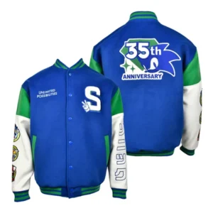 Sega Sonic The Hedgehog Varsity Jacket