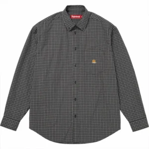 Supreme Black Mini Plaid Shirt
