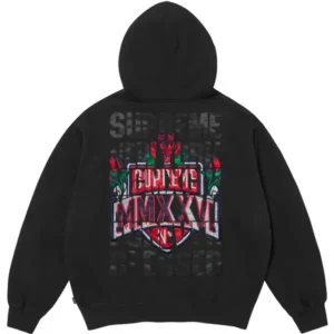 Supreme Blessed Appliqué Black Zip Up Hoodie