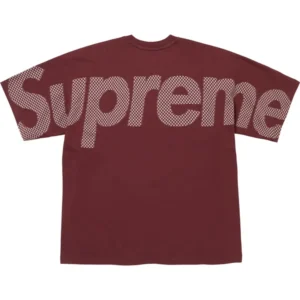 Supreme Burgandy Checkerboard Intarsia Top