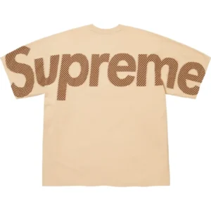 Supreme Light Tan Checkerboard Intarsia Top