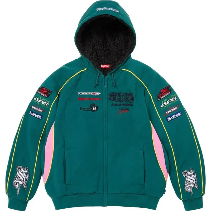 Supreme Racing Lined Green Zip Up Hooded Sweatshirt 2 Supreme Racing Lined Green Zip Up Hooded Sweatshirt <p>Elevate your wardrobe with the <strong>Supreme Racing Lined Green Zip Up Hooded Sweatshirt</strong>, a standout hoodie designed for fans of modern streetwear and statement fashion. Featuring practical zip-front design and lined comfort, it offers a versatile look for casual outfits, game-day style, concerts, and everyday wear. Shop the Supreme Racing Lined Green Zip Up Hooded Sweatshirt online in the USA for a bold, trend-focused addition to your collection.</p>