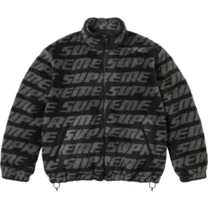 Supreme Repeat Jacquard Black Fleece Jacket