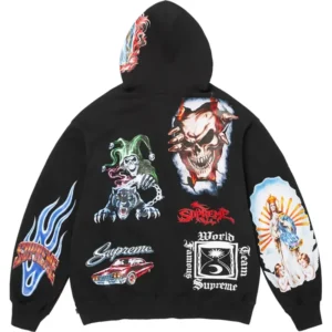 Areena Design <p>Shop the <strong>Supreme Stickers Black Hooded Sweatshirt</strong>, a standout hooded sweatshirt designed with graphic streetwear detailing. Ideal for streetwear rotations, seasonal layering, and collectors looking for a bold branded statement.</p> Men's Supreme Black Stickers Hooded Sweatshirt