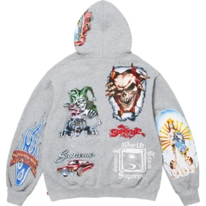 Areena Design <p>Shop the <strong>Supreme Stickers Hooded Sweatshirt</strong>, a standout hooded sweatshirt designed with graphic streetwear detailing. Ideal for streetwear rotations, seasonal layering, and collectors looking for a bold branded statement.</p> Men's Supreme Stickers Grey Hooded Sweatshirt