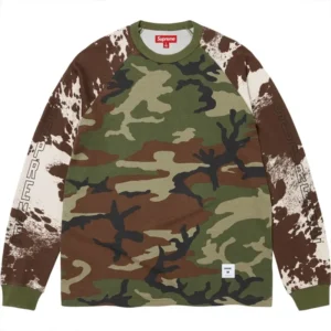 Supreme Wildlife Camo Raglan Long Sleeves Top