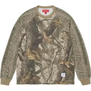 Supreme Wildlife Hardwood Camo Raglan Long Sleeves Top