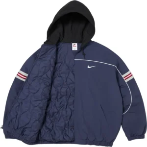 Areena Design <p>Shop the <strong>Supreme x Nike Nylon Navy Hooded Jacket</strong>, a standout hooded jacket designed with lightweight nylon construction. Ideal for streetwear rotations, seasonal layering, and collectors looking for a bold branded statement.</p> Navy Supreme x Nike Nylon Hooded Jacket