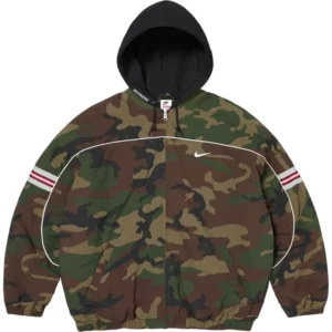 Supreme x Nike Nylon Woodland Camo Hooded Jacket