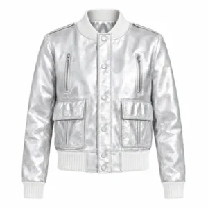 Surprise Concert Silver Leather Jacket