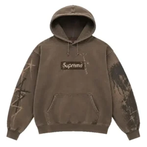 Travis Scott x Supreme Box Logo Brown Hoodie