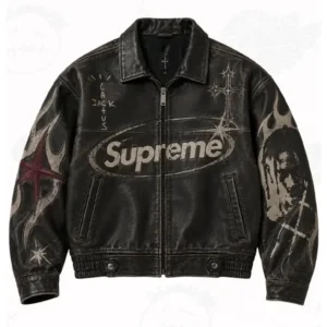 Travis Scott x Supreme Leather Jacket