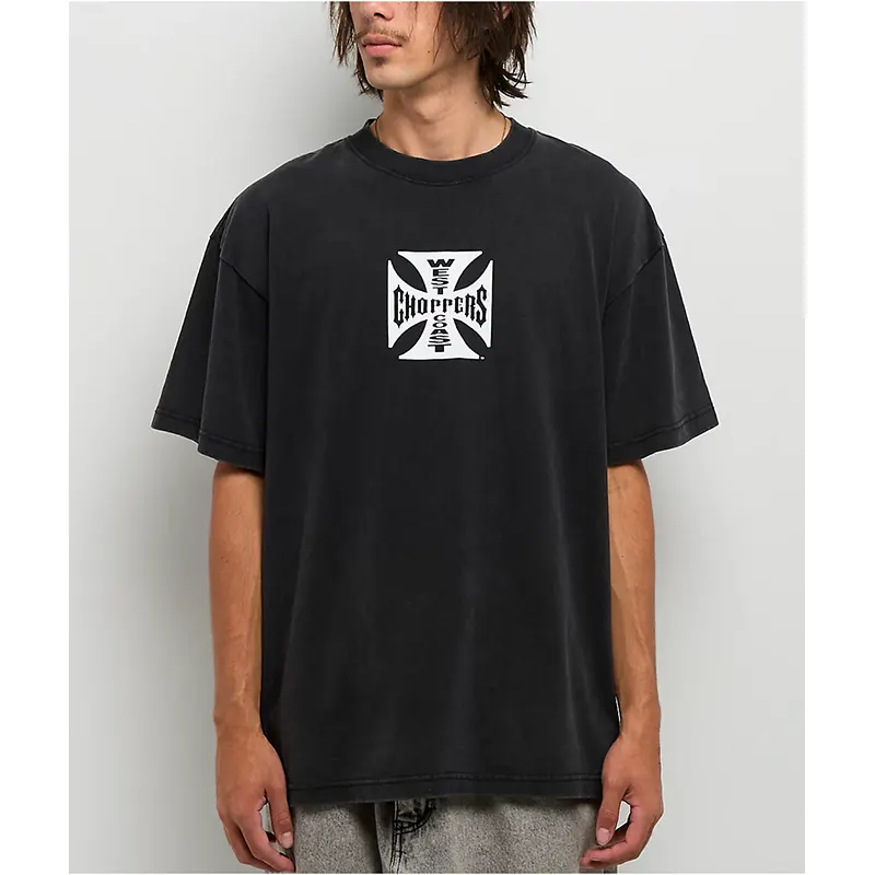 West Coast Choppers Flat Logo Black Wash T-Shirt 4 West Coast Choppers T-shirt <p>Bring classic moto and garage-inspired attitude to your wardrobe with the West Coast Choppers T-shirt. Its bold graphic identity makes it an easy statement piece with denim, boots, or casual streetwear layers. Shop the West Coast Choppers T-shirt online for everyday outfits, biker-inspired styling, and a rugged graphic tee look.</p>