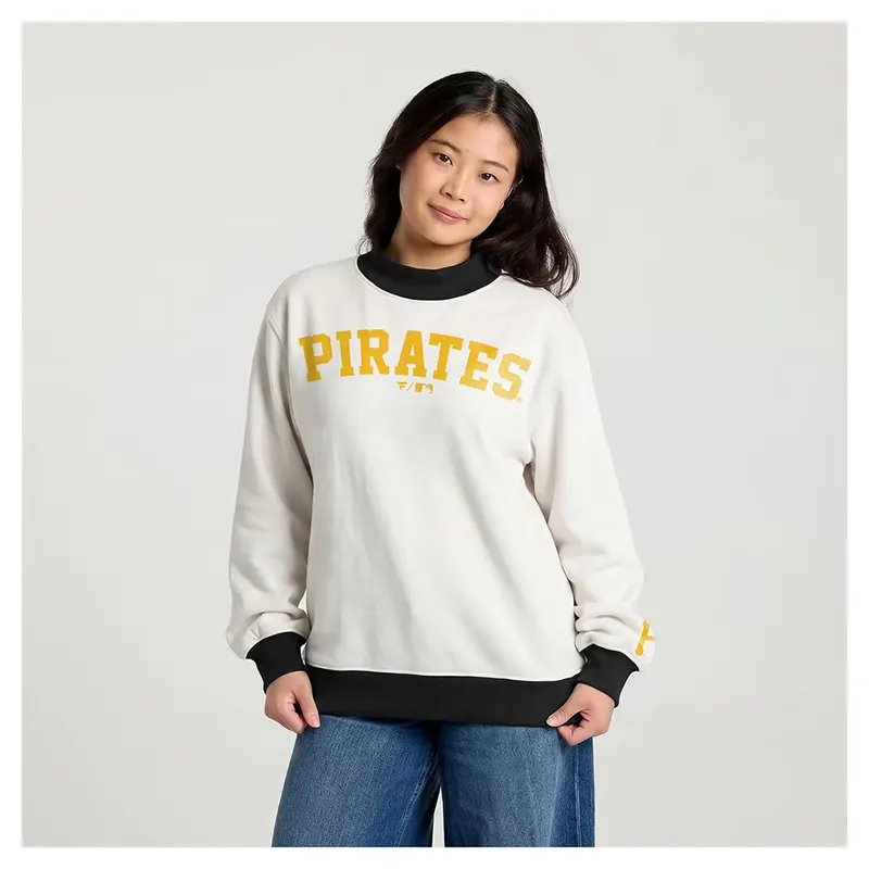 Womens Pittsburgh Pirates Fanatics Cream Sweatshirt Women's Pittsburgh Pirates Fanatics Cream Sweatshirt <p>Shop the <strong>Women's Pittsburgh Pirates Fanatics Cream Sweatshirt</strong>, a standout sweatshirt designed with comfortable everyday layering. A strong choice for game-day outfits, casual streetwear, and fans who want recognizable team-inspired style.</p>