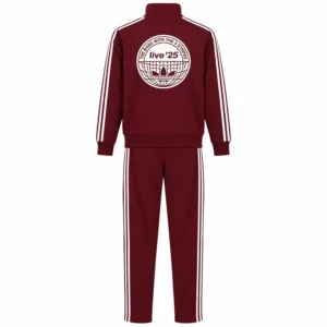 Areena Design <p>Shop the Adidas x Oasis Maroon Tracksuit in Maroon Fleece, made for comfortable everyday wear, easy layering, game days, travel, weekends, gifting, and versa Adidas x Oasis Maroon Tracksuit