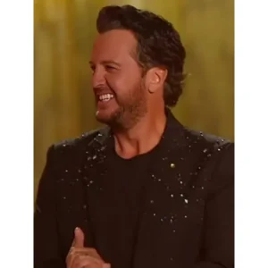American Idol S24 Luke Bryan Black Embellished Blazer