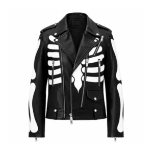 Axl Ros Skeleton Biker Jacket