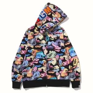 BAPE ART Camo Shark Full Zip Hoodie