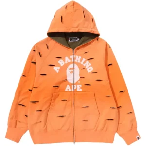 BAPE Destroy Layered Relaxed Zip Hoodie