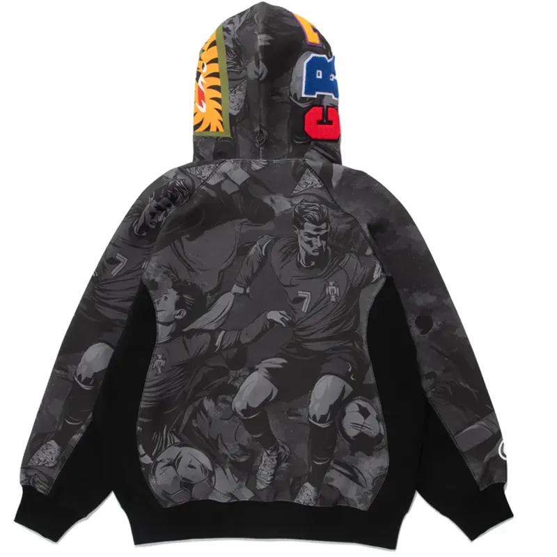 BAPE X CR7 Life All Over Print Logo Relaxed Fit Shark Hoodie 2 BAPE X CR7 Life All Over Print Logo Relaxed Fit Shark Hoodie <p>Shop the BAPE X CR7 Life All Over Print Logo Relaxed Fit Shark Hoodie, a standout hoodie for fans of modern sportswear and streetwear style. Featuring a recognizable branded look, this piece is ideal for casual outfits, game-day layering, and everyday wear. Add the BAPE X CR7 Life All Over Print Logo Relaxed Fit Shark Hoodie to your wardrobe for a bold, versatile statement.</p>