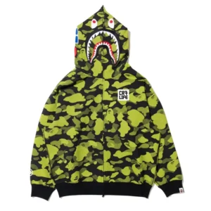 BAPE X CR7 Life Logo Relaxed Fit Shark Full Zip Hoodie