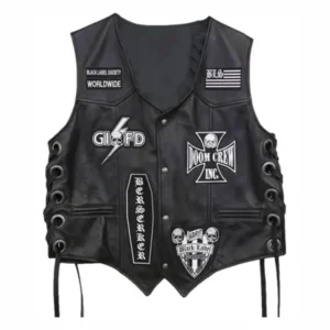 BLS Patch Biker Leather Vest