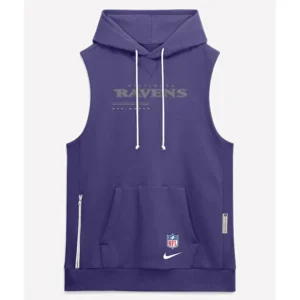 Baltimore Ravens 2026 Sideline Sleeveless Hoodie