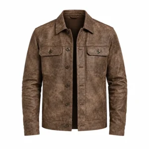 Ben Glenroy Trucker Leather Jacket