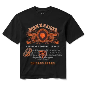 Chicago Bears Born x Raised Unisex Crest T-Shirt
