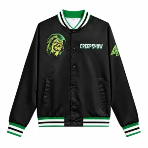Creepshow Halloween Black Varsity Jacket