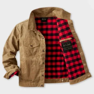 Field Tan ’91 Flannel Lined Waxed Canvas Tan Brown Jacket