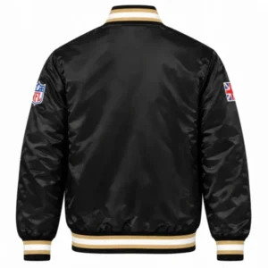 Areena Design <p>Shop the <strong>Footpatrol Packer New Orleans UK Jacket</strong>, crafted from premium satin fabric in a stylish black color. This jacket offers a comfortable fit, durable construction, and a standout look for casual wear, streetwear, fan outfits, and everyday styling.</p><ul><li><strong>Material:</strong> Satin</li><li><strong>Color:</strong> Black</li><li><strong>Style:</strong> Comfortable, versatile, and easy to layer</li></ul> Men's Foot Patrol Packer New Orleans UK Jacket