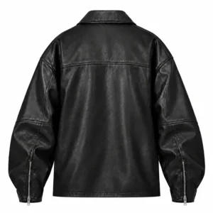 Areena Design <p>Shop the Hailey Bieber Coachella Black Bomber Jacket in Black Leather, made for comfortable everyday wear, easy layering, game days, travel, weekends, giftin Hailey Bieber Coachella Black Bomber Jacket