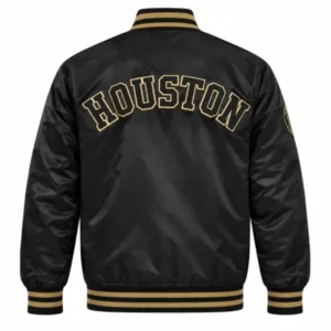 Areena Design <p>Shop the <strong>Houston Astros Black and Gold Varsity Jacket</strong>, crafted from premium satin fabric in a stylish black color. This jacket offers a comfortable fit, durable construction, and a standout look for casual wear, streetwear, fan outfits, and everyday styling.</p><ul><li><strong>Material:</strong> Satin</li><li><strong>Color:</strong> Black</li><li><strong>Style:</strong> Comfortable, versatile, and easy to layer</li></ul> Men's Houston Astros Black and Gold Varsity Jacket