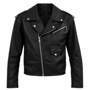 James Crockett Biker Leather Jacket
