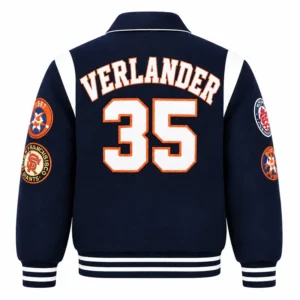 Areena Design <p>Shop the Kate Upton Detroit Tigers Blue Jacket in Blue Wool, made for comfortable everyday wear, easy layering, game days, travel, weekends, gifting, and ver Kate Upton Detroit Tigers Blue Jacket