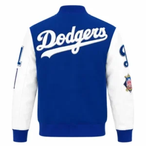 Areena Design <p>Shop the <strong>LA Dodgers Blended Varsity Jacket</strong>, crafted from premium wool fabric in a stylish blue color. This jacket offers a comfortable fit, durable construction, and a standout look for casual wear, streetwear, fan outfits, and everyday styling.</p><ul><li><strong>Material:</strong> Wool</li><li><strong>Color:</strong> Blue</li><li><strong>Style:</strong> Comfortable, versatile, and easy to layer</li></ul> Men's LA Dodgers Blended Varsity Jacket