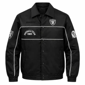 Las Vegas Raiders Black Leather Jacket