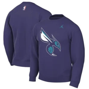 Men’s Charlotte Hornets Jordan Brand Purple Statement Edition Sweatshirt