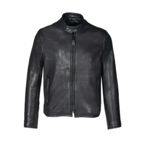 NYC Black P234 Vegetable Tanned Lambskin Cafe Racer Jacket