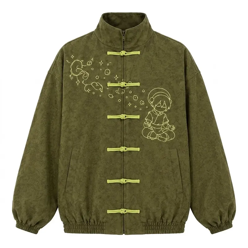 Neptun x Avatar Appa Chinese Olive Green Jacket 1 Neptun x Avatar Appa Chinese Olive Green Jacket