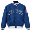 Areena Design <p>Shop the Jimmy Johnson Dallas Cowboys Apex One Jacket in Blue Polyester, made for comfortable everyday wear, easy layering, game days, travel, weekends, gift New York Yankees Dugout Blue Varsity Jacket