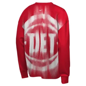Areena Design <p>Shop the Nike x NBA Detroit Pistons 2026 Standard Issue Long Sleeve T-Shirt in Red Fleece, made for comfortable everyday wear, easy layering, game days, trav Nike x NBA Detroit Pistons 2026 Standard Issue Long Sleeve T-Shirt